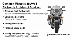 Common Mistakes to Avoid After a Motorcycle Accident